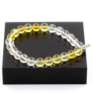 Armband Perlen Quarz + Citrin 8 Mm. Made IN Frankreich - Bild 1 von 2