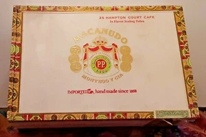 Caja de cigarros de madera MACANUDO "Hampton Court" vacía coleccionista - aficionado - artesano - Imagen 1 de 5