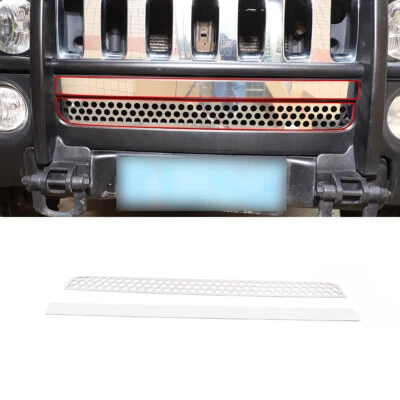 2 piezas cromo parachoques delantero admisión de aire placa decorativa moldura para Hummer H3 2005-09 - Imagen 1 de 4