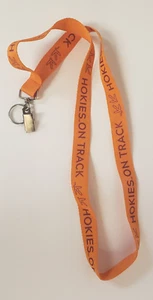 Virginia Tech “Hokies On Track” Orange ID - key - 19 in. Long Lanyard - Picture 1 of 7