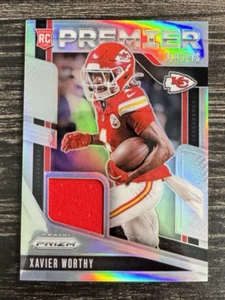 2024 PRIZM Xavier Worthy Rookie SILVER Prizm PREMIER Jersey Patch Card Chiefs RC - Picture 1 of 2