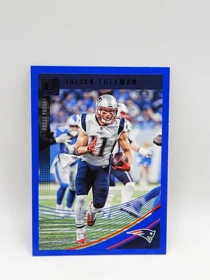 2018 Panini Donruss - Julian Edelman #186 Press Proof Blue - Image 1 of 2