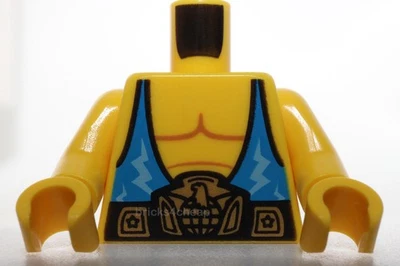 Lego Torso Músculos Contorno Azul Tank Top Relámpagos Cinturón de Lucha Foto 1 de 2