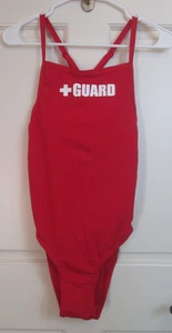 NWT Blarix +Guard Swimsuit Red 1Piece Womens Size 32 Adjustable Lined 34967 - Picture 1 of 3