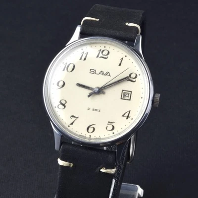 MINT Slava USSR Dress Watch. Serviced. 21 jewels Vintage Soviet - Image 1 of 4