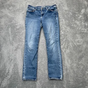 Levis Jeans Damen 16 Blau Skinny Leg Whiskered Denim Baumwolle Stretch Mid Rise - Bild 1 von 9