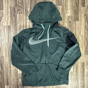 Nike Dri-FIT Dark Green Pullover Hoodie S Men’s Lightweight Performance - Picture 1 of 6