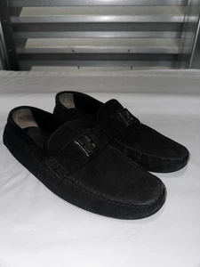 Fendi Black Suede Loafers Size 11 US - Picture 1 of 7