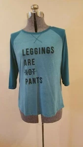 Camiseta divertida para mujer, "Los leggings son pantalones", talla L, estilo béisbol,... - Imagen 1 de 8