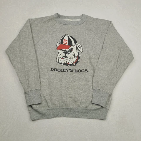 Georgia Bulldogs 1970s "Dooleys Dogs" Mens M-L Crewneck Grey Sweatshirt NCAA Cover
