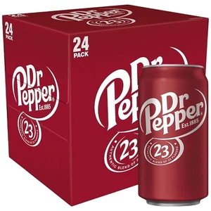 Dr Pepper Soda Pop Soft Drinks Cola 12 fl oz 24 Pack Cans Limited Edition New - Picture 1 of 8