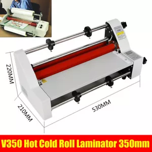 350mm Electronic Hot Cold Single & Dual Sided Roll Laminator Laminating Machine - Picture 1 of 16