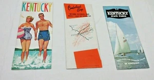 Vintage 1950s Kentucky Map And Travel Guide Lot (3) VACTIONLAND CUMBERLAND GAP - Picture 1 of 8