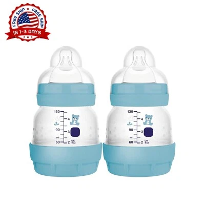 Biberón Para Bebé Ventilaciones Anticólicos Segura Sin BPA Fácil De Limpiar 2Pcs - Image 1 of 4