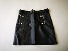 Topshop Black Faux Leather Skirt - Uk Size 10 Eu Size 38