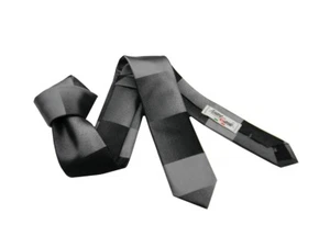 Bellissimo cravattino stretto skinny tie made in italy grigio fantasia piazzata - Imagen 1 de 2