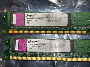 1GB Kingston DDR2-800 RAM PC2-6400U 1Rx8Very Low Profile ACR128X64D2U800C6L 013 - Picture 1 of 4