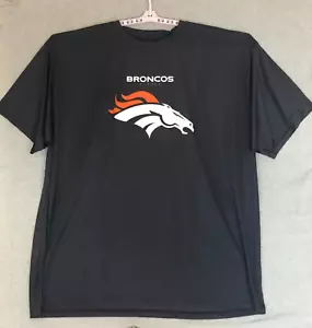 NWT Majestic Denver Broncos T-Shirt Mens 5XL Big & Tall Short Sleeve Blue NEW! - Picture 1 of 9