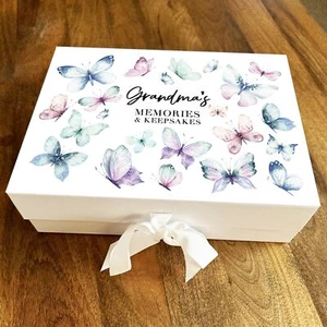 Beautiful Butterflies Grandma's Memories Keepsake Memory Hamper Gift Box - Picture 1 of 1