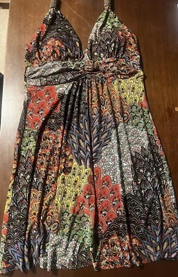 Vestido midi halter boho talla mediana Christina Love Foto 1 de 4