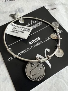 Brazalete Dije Alex and Ani ARIES II Zodiaco en Tono Plateado - Imagen 1 de 4