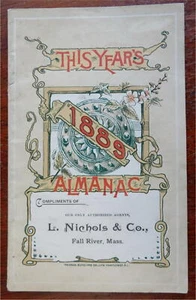 Adam Sutcliff Stove Co. Almanac 1889 Calendar Astronomy History illustrated - Picture 1 of 10