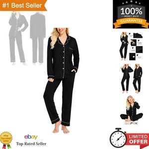 Womens Pajamas Set Long Sleeve Sleepwear Button Down Nightwear Soft Cotton Pj... - Picture 1 of 7