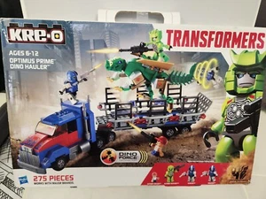 Kre-O Transformers Optimus Prime Dino Hauler Age Extinction Kreo A7796 Dent Box - Picture 1 of 7