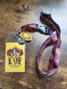 Bioworld Harry Potter Gryffindor Lanyard Badge ID Holder- Sample Style  - Picture 1 of 2