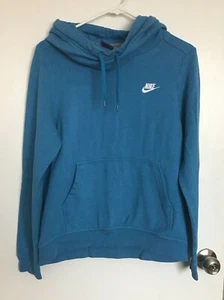 Nike Kids Blue Hooded Logo Sweater - Size M - Picture 1 of 12
