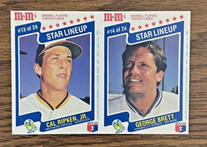 1987 Stars Lineup M&M's Cal Ripken Jr & George Brett