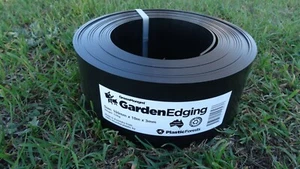 Plastic Lawn Edging - 100mm x 20m x 3mm - Recycled - Aust Made - Black -Smooth - Picture 1 of 12