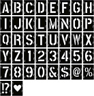 1 Inch Letter Stencils Symbol Numbers Craft Stencils, 42 Pcs Reusable Alphabet T
