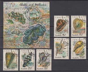 Q1099 - Tanzania 1992 - Block + Set - Shells - Imagen 1 de 1