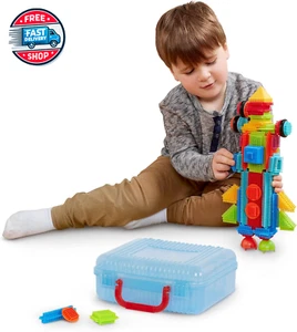 Bristle Blocks by – STEM Interlocking Building Blocks – 50Pc Playset – S - Picture 1 of 12