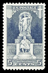 Scott 628 1926 5c Ericsson Memorial Issue Mint F-VF OG NH Cat $8.50 - Picture 1 of 1