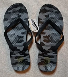 Vionic männlich grau tarnfarbene Flip-Flops-Sandalen Herren 11 mittlere Tanga-Pfosten - Bild 1 von 3