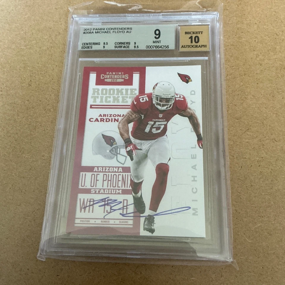 2012 Panini Contenders - билет дебютанта RPS вариация Michael Floyd #208A BGS 9 - Изображение 1 из 1