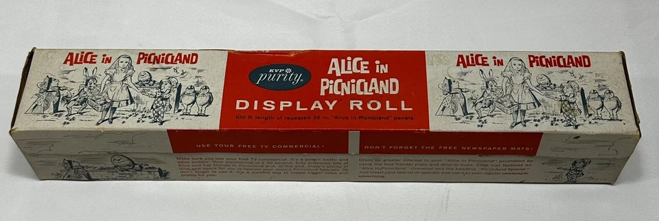 Rollo de exhibición de póster de Alicia en el país de las maravillas de colección de 100 pies de largo nuevo en caja nuevo en caja Foto 1 de 4
