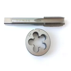 1pc 3/4-14 tap + 1pc 3/4-14 die ,tap + die UNS British US made right hand - Picture 1 of 4