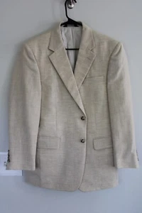 TAN JOS. A. BANK LINEN / SILK BLEND SPORT COAT sz 40S blazer / suit jacket - Picture 1 of 5