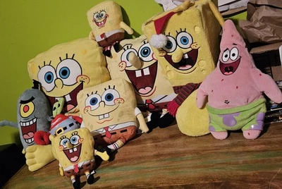 Spongebob Squarepants Patrick Plush Nickelodeon Dolls Lot Set Toys Mr Krabs Kids - Image 1 of 4