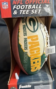 Franklin Green Bay Packers Logo NFL Official Football & Tee Set NIB - Picture 1 of 5