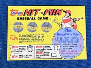 1981 Topps Hit to Win Baseball Card Scratch Off Game Used Pack Insert Lt#3 - Picture 1 of 2