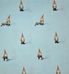 Heather Ross Studio Edit Quilt Fabric - Blue Gnomes - #54324D - 1/2 Yd - Picture 1 of 1