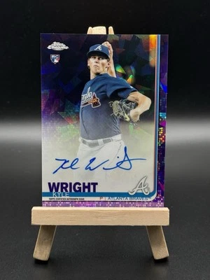 2019 Topps Chrome Sapphire Kyle Wright RC Auto Purple Sapphire 6/10 Braves! - Image 1 of 2