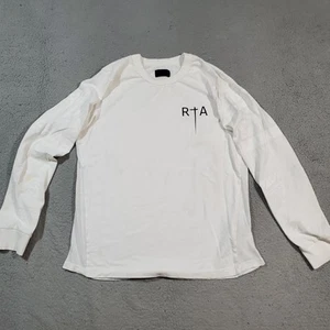 RtA Shirt Mens Large White Greatest Hits Long Sleeve Rehab Staff Made USA Cotton - Picture 1 of 23