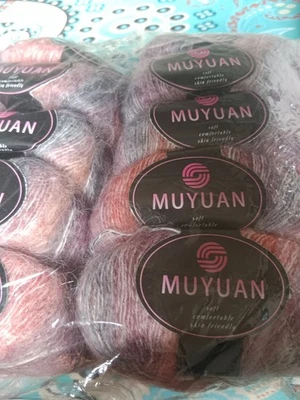 10 x 25gm balls Variegated - Mohair 60% Acrylic 40% Forest Fruits. Beautiful.New - image 1 of 4