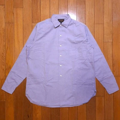 LNWOT BEAMS Plus Made in Japan Relaxed Fit 120/3 Oxford BD Shirt Blue Small - Image 1 of 4