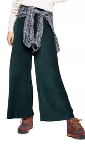 Free People Damen Bambi Freizeithose weites Bein M grün - Bild 1 von 5